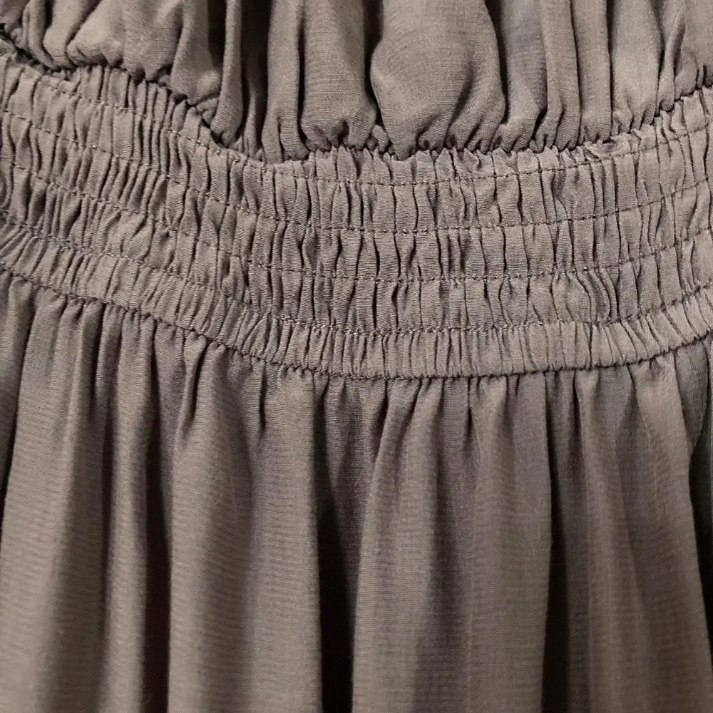 Off Shoulder Long Sleeve Smocked Waist Maxi Dress - Picture 7 of 10